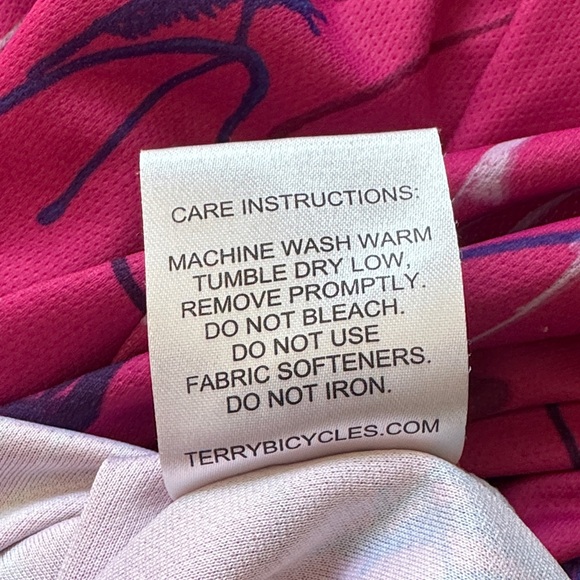 Women’s Pink Terry Bike Shirt Jersey Size Small S with back pockets - Picture 5 of 10